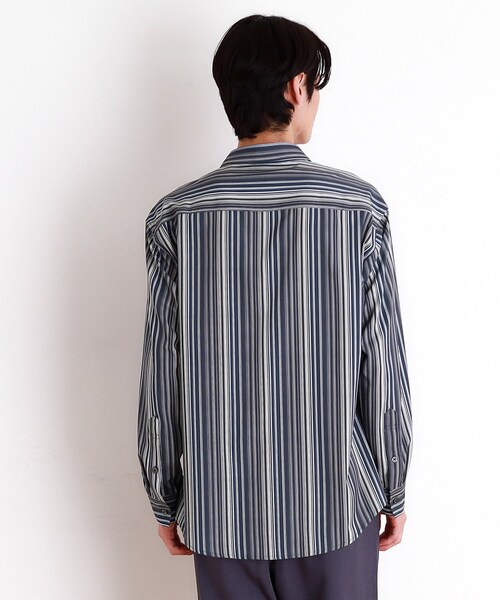 THE SHOP TK シャツ マルチストライプ長袖シャツ メンズ
