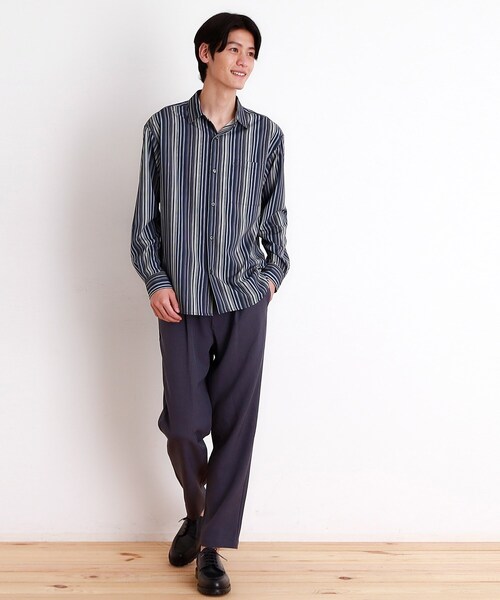 THE SHOP TK シャツ マルチストライプ長袖シャツ メンズ
