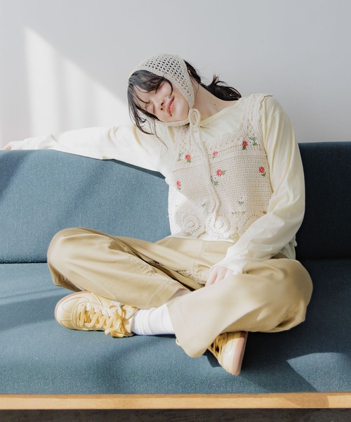 イエナフラワー刺繍キャミソール イエナ IENA 《追加予約》フラワーエンブロイダリー