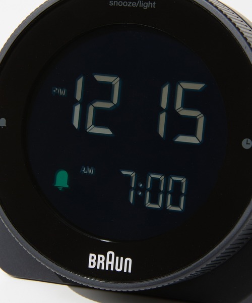 Braun デジタル時計ラジオ ブラック BRAUN（ブラウン） | BRAUN DIGITAL ALARM CLOCK BLACK BC08B