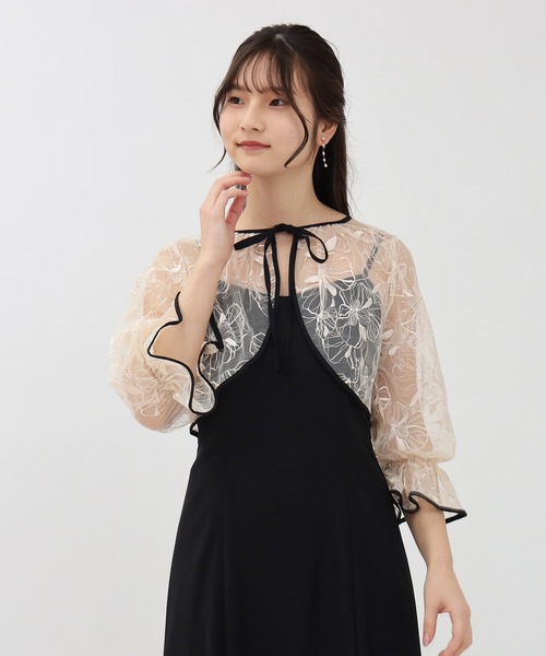 【新品未使用】Astoria odier 線描き刺繍ボレロ×キャミワンピース 線描き刺繍ボレロ×キャミワンピース