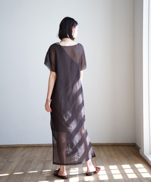 CIEL'AIR（シエルエアー） ワンピース 半袖 Sheer Pleats Dress Set