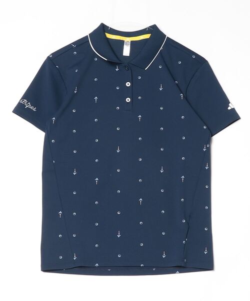 ポロシャツ ポロ モノグラム 半袖ポロ「adidas Golf/アディダスゴルフ」 レディース adidas ポロシャツ ポロ モノグラム 半袖ポロ「adidas Golf