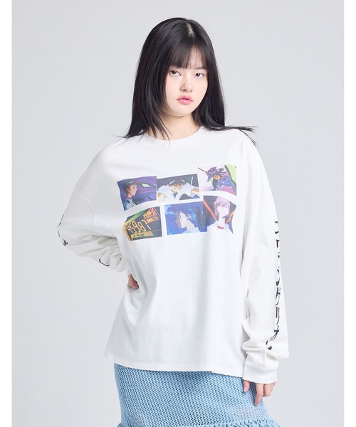 tシャツ 「evangelion x little sunny bite」 long tee レディース メンズ Little sunny bite tシャツ evangelion x little long tee