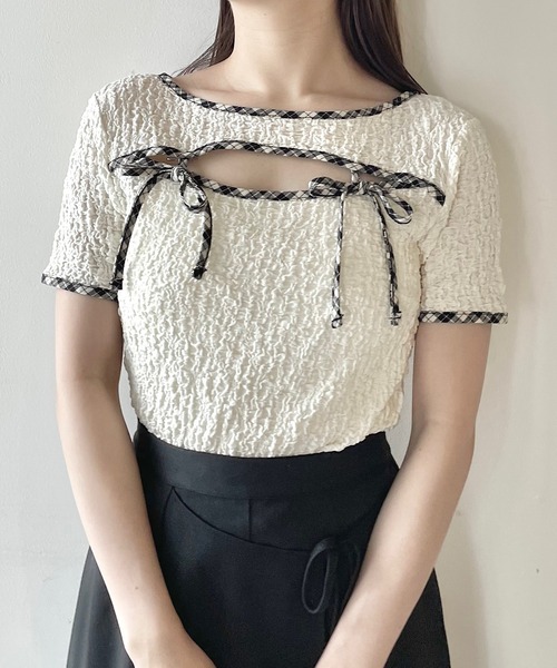 NOMAE tシャツ パイピングリボントップス レディース : ZOZOTOWN