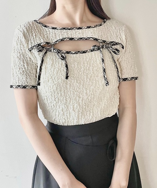 NOMAE tシャツ パイピングリボントップス レディース : ZOZOTOWN