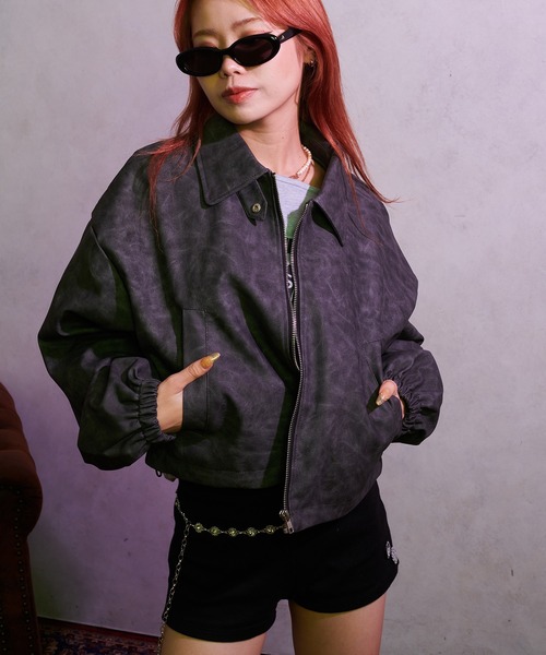 「sedacle girl」 ブルゾン FREE ブラック レディース_画像8