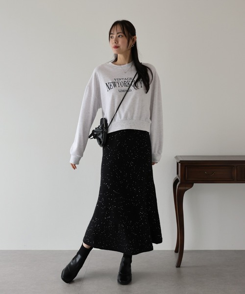 「BLUEEAST」 ニットスカート MEDIUM ブラック レディース_画像2