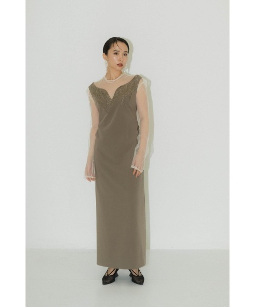 Knuth Marf ワンピース square neck one piece/white | KNUTH MARF