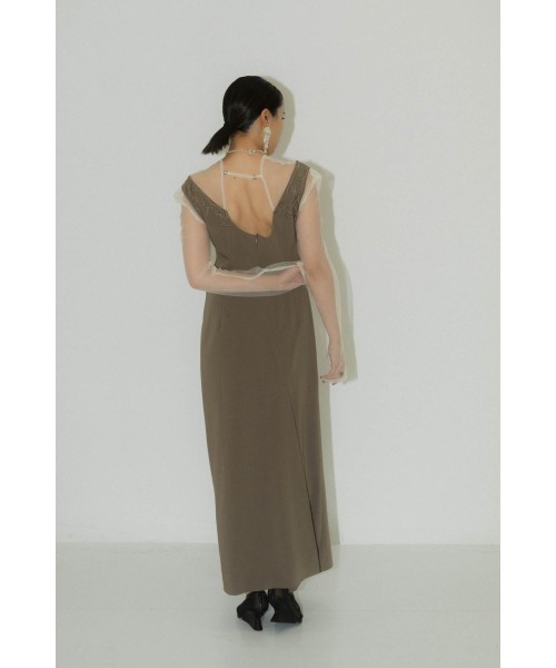 Knuth Marf ワンピース square neck one piece/white | KNUTH MARF