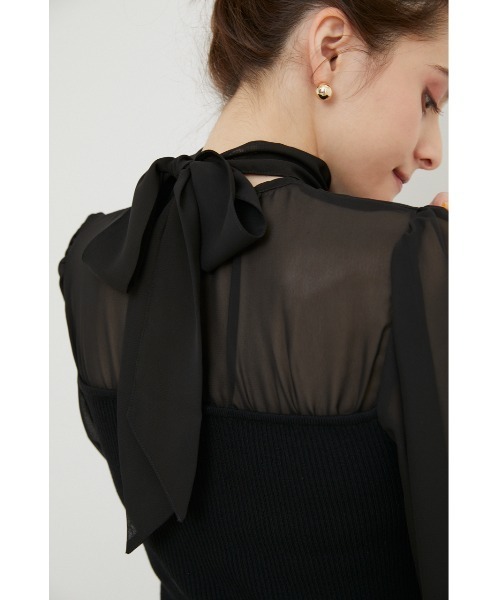 「rienda」 長袖ニット FREE ブラック レディース_画像8