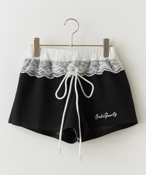 ROOP TOKYO パンツ Floral lace shorts / 花柄レース刺繍付き ショート