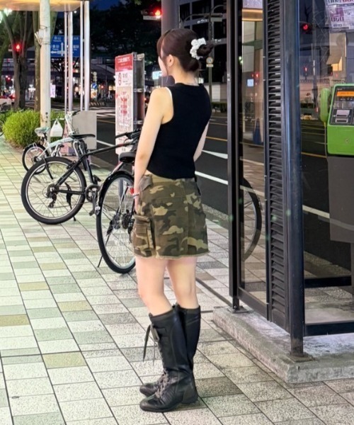 ACLENT カモフラタイトカーゴミニスカート カモフラタイトカーゴミニスカート｜ACLENT（アクレント）