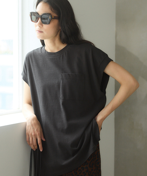 IENA tシャツ BLACK ポケットTシャツ レディース : ZOZOTOWN