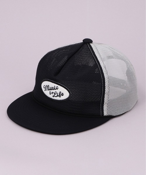 かず出品 メッシュ キャップ ブラック CA4LA（カシラ） メッシュキャップ キャップ 帽子 MESH MSN メンズ