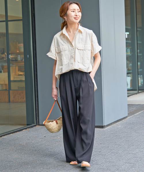 「Spick & Span」 半袖ブラウス FREE ベージュ レディース Spick＆Span 「Spick & Span」 半袖ブラウス FREE ベージュ