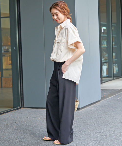 「Spick & Span」 長袖シャツ FREE パープル レディース Spick＆Span ブラウス シャツ フレンチスリーブロングシャツ