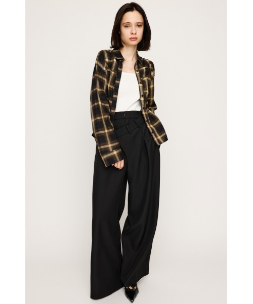 パンツ Asymmetrical waist wide straight slacks SLY（スライ） スラックス パンツ ASYMMETRY WAIST STRAIGHT PT