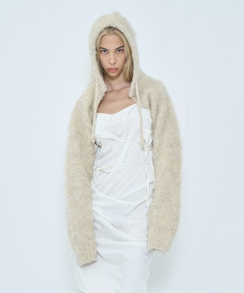 VIAVANDA ニット セーター 2WAY HOODED MUFFLER KNIT レディース