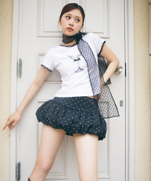 Heart Tattoo スカート Dot Balloon Mini Skirt / ドットバルーンミニ