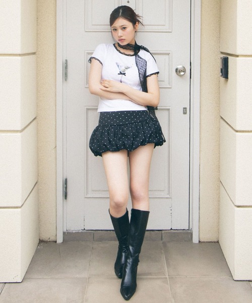 Heart Tattoo スカート Dot Balloon Mini Skirt / ドットバルーンミニ
