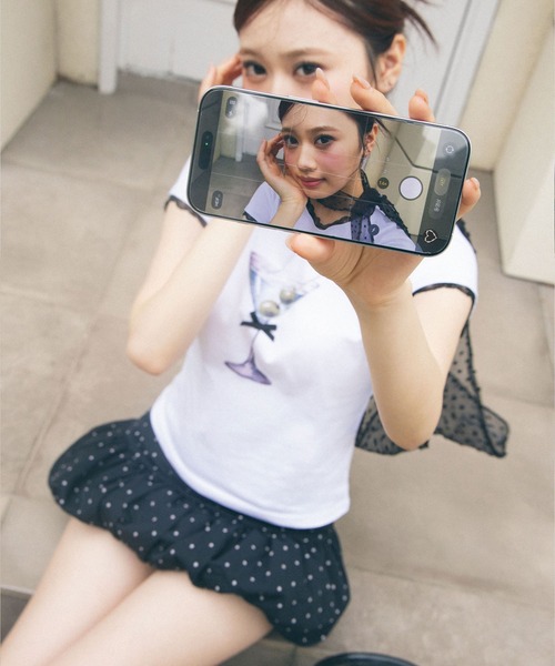 Heart Tattoo スカート 夏 Dot Balloon Mini Skirt / ドットバルーン