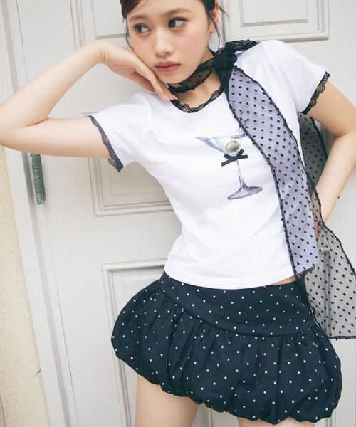 Heart Tattoo スカート 夏 Dot Balloon Mini Skirt / ドットバルーン