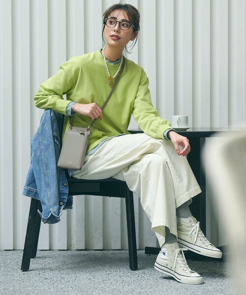 「23区」 スウェットカットソー 38 ホワイト レディース_画像3