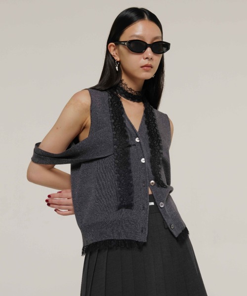 JOSE MOON ニット セーター NECK LACE SLEEVELESS KNIT/ネック