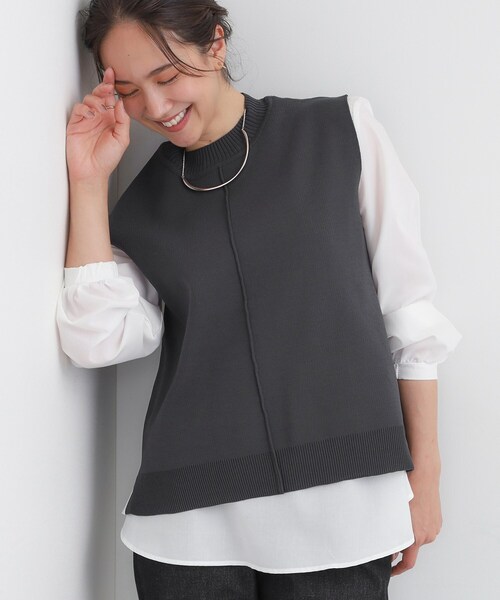 DRESKIP ニット セーター 「S-LL/2点セット」着回し自在 ニットベスト
