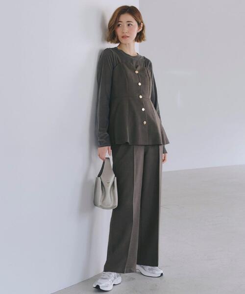 grove（グローブ） パンツ 「カセット服」洗えるストレートワイド