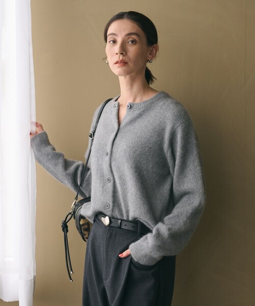 UNITED ARROWS フォックスカシミヤ カーディガン UNITED ARROWS｜フォックスカシミヤ ニットポロ カーディガン