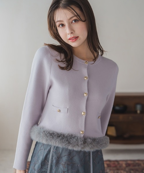 MISCH MASCH（ミッシュマッシュ） カーディガン 2025秋冬新作 裾ファー