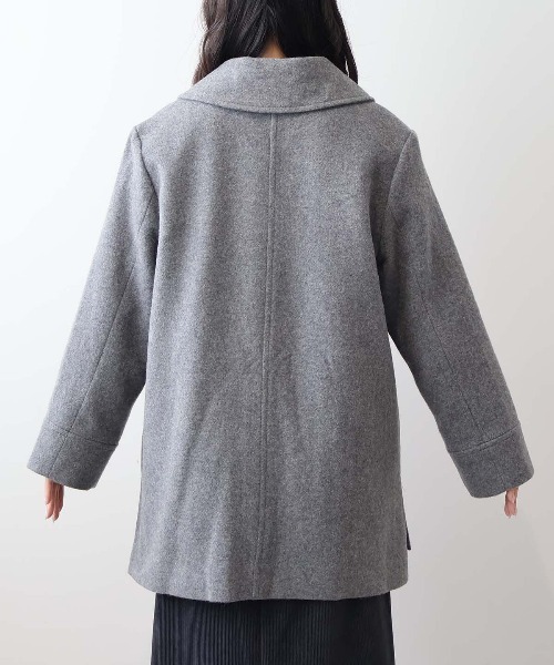 ミンソビ　ビッグカラー ショート丈コート MB mint breeze（エムビーミントブリーズ） コート アウター 「L〜6L