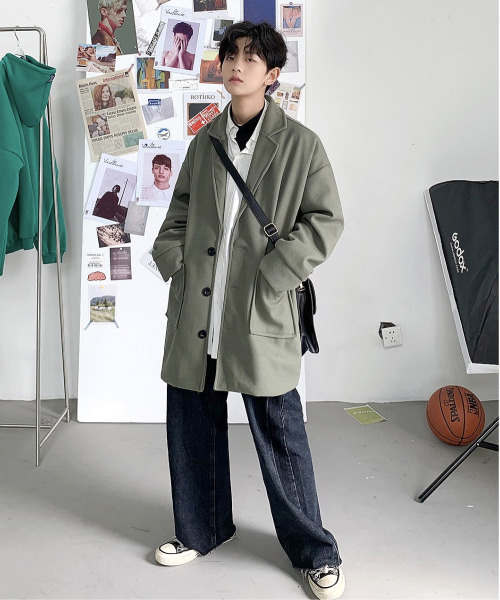 「neos」 チェスターコート X-LARGE ベージュ メンズ_画像2