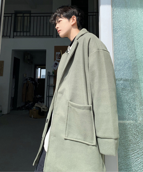 「neos」 チェスターコート X-LARGE ベージュ メンズ_画像7