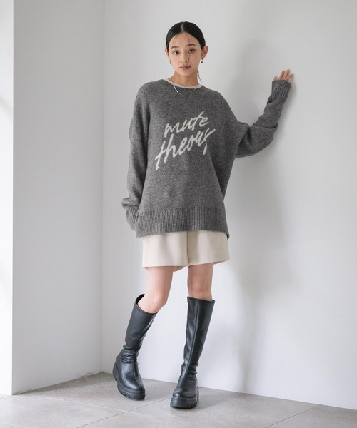 LOWRYS FARM（ローリーズファーム） ニット セーター ロゴニットプル