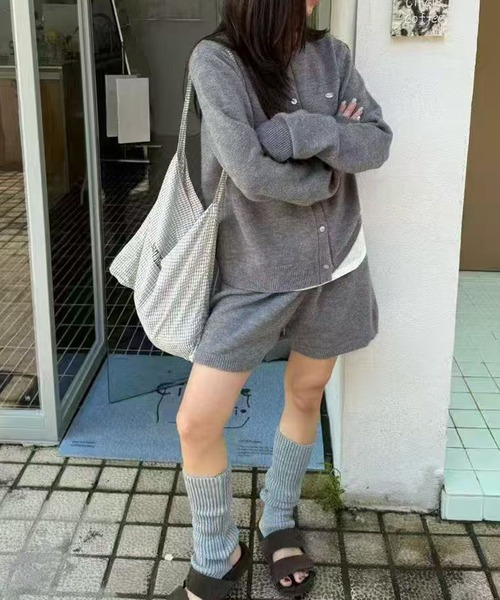 leune カーディガン ハイネックカーディガン+ショーパンニット