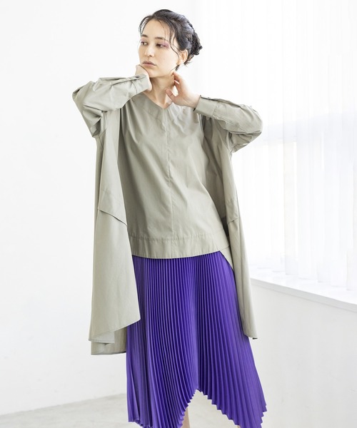 「OSMOSIS」 7分袖ブラウス ONE SIZE ブラック レディース_画像2