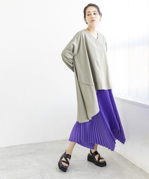 「OSMOSIS」 7分袖ブラウス ONE SIZE ブラック レディース_画像3