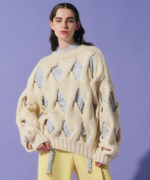 MAISON SPECIAL（メゾンスペシャル） 長袖ニット FREE ホワイト