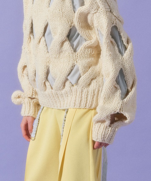 MAISON SPECIAL（メゾンスペシャル） 長袖ニット FREE ホワイト