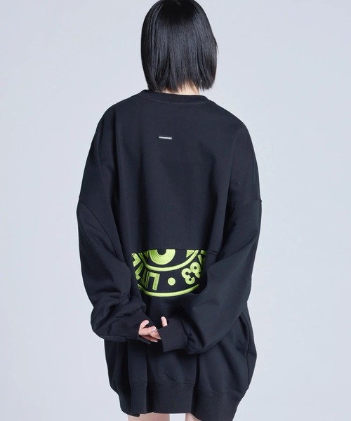 Little sunny biteリトルサニーバイト　リボン付スエットブラック Little sunny bite（リトルサニーバイト） トレーナー スウェット