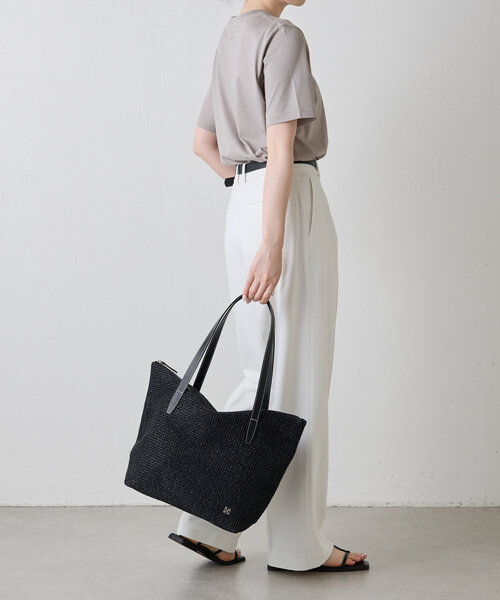 完売品　russet SHOPPER トートバッグ　2Way ショルダーバッグ FREE レディース トートバッグ ブラック 「russet」 russet」 russet