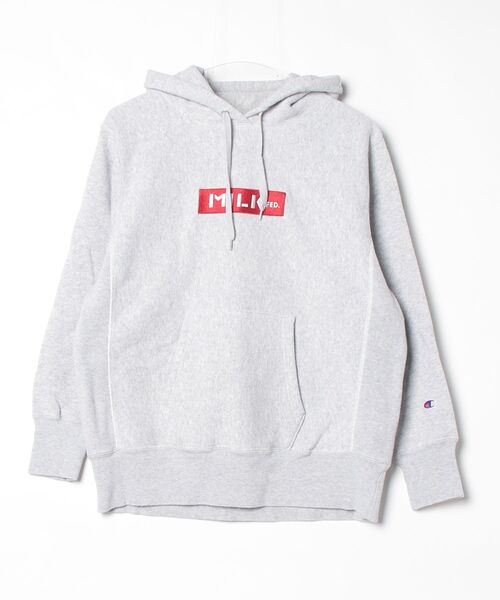 メンバーオブザレイジ サイズ:M プルオーバーパーカー 中古 BS99 Champion（チャンピオン） プルオーバーパーカー S グレー メンズ