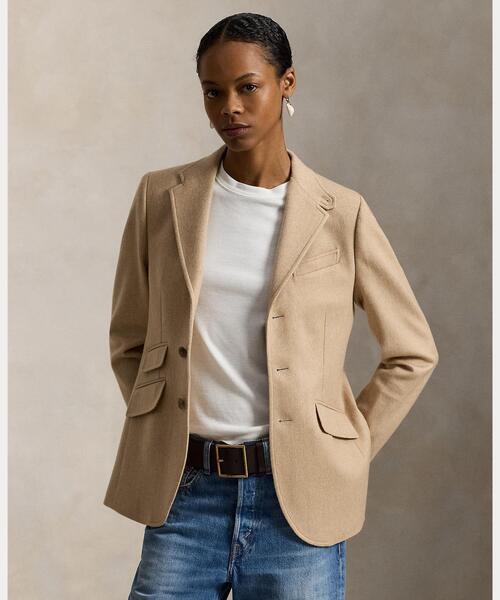 POLO RalphLaurenブラウンアウター レディース Women's Leather-Trim Shearling Aviator Jacket | Ralph Lauren