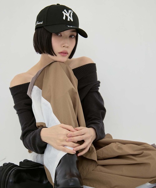 BASICKS（ベーシックス）ボアキャップ ブラック（耳付き） BASICKS - 【限定】BASICKS x Newera Yankees Cap / ベイシックス x