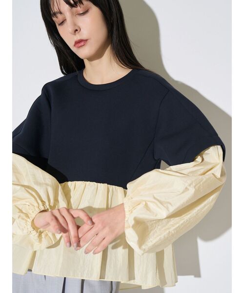 ELENDEEK（エレンディーク） tシャツ タフタペプラムカットソー