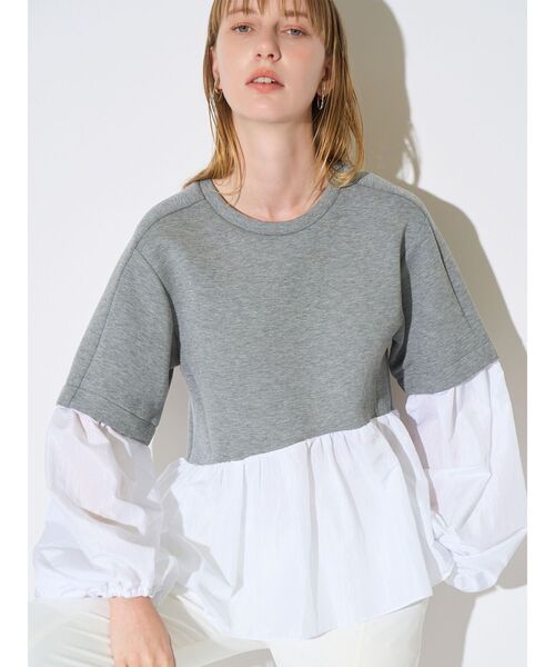 ELENDEEK（エレンディーク） tシャツ タフタペプラムカットソー