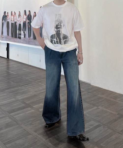 「CALLNE」 デニムパンツ L ブラック メンズ_画像7